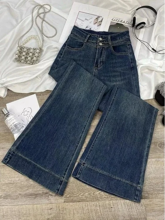 Весна 2026: Женские джинсы-клеш с высокой талией, свободного кроя, на резинке, с широкими штанинами, повседневные, для отдыха
Весна 2026: Женские джинсы-клеш с высокой талией, свободного кроя, на резинке, с широкими штанинами, повседневные, для отдыха