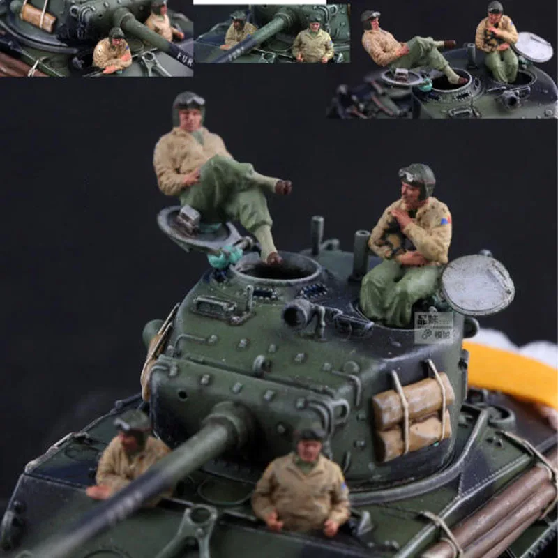 1/72 Scale M4 Vehicle Crew 4 soldiers Simulation Resin Model Gift Toy Collcetion Static Display Suitable For Tank Scenes
1/72 Scale M4 Vehicle Crew 4 soldiers Simulation Resin Model Gift Toy Collcetion Static Display Suitable For Tank Scenes