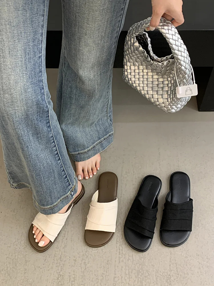 Bangkok Slippers~vacation Style Beach Linen Pleated Flats Sandals Women's Slippers Outwear Clip Toe Slippers Zapatos De Mujer
Bangkok Slippers~vacation Style Beach Linen Pleated Flats Sandals Women's Slippers Outwear Clip Toe Slippers Zapatos De Mujer