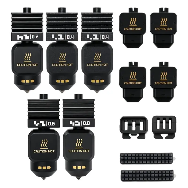 5Pack Hotend Nozzle Kit With 0.2/0.4/0.4/0.6/0.8MM For Bambu
5Pack Hotend Nozzle Kit With 0.2/0.4/0.4/0.6/0.8MM For Bambu