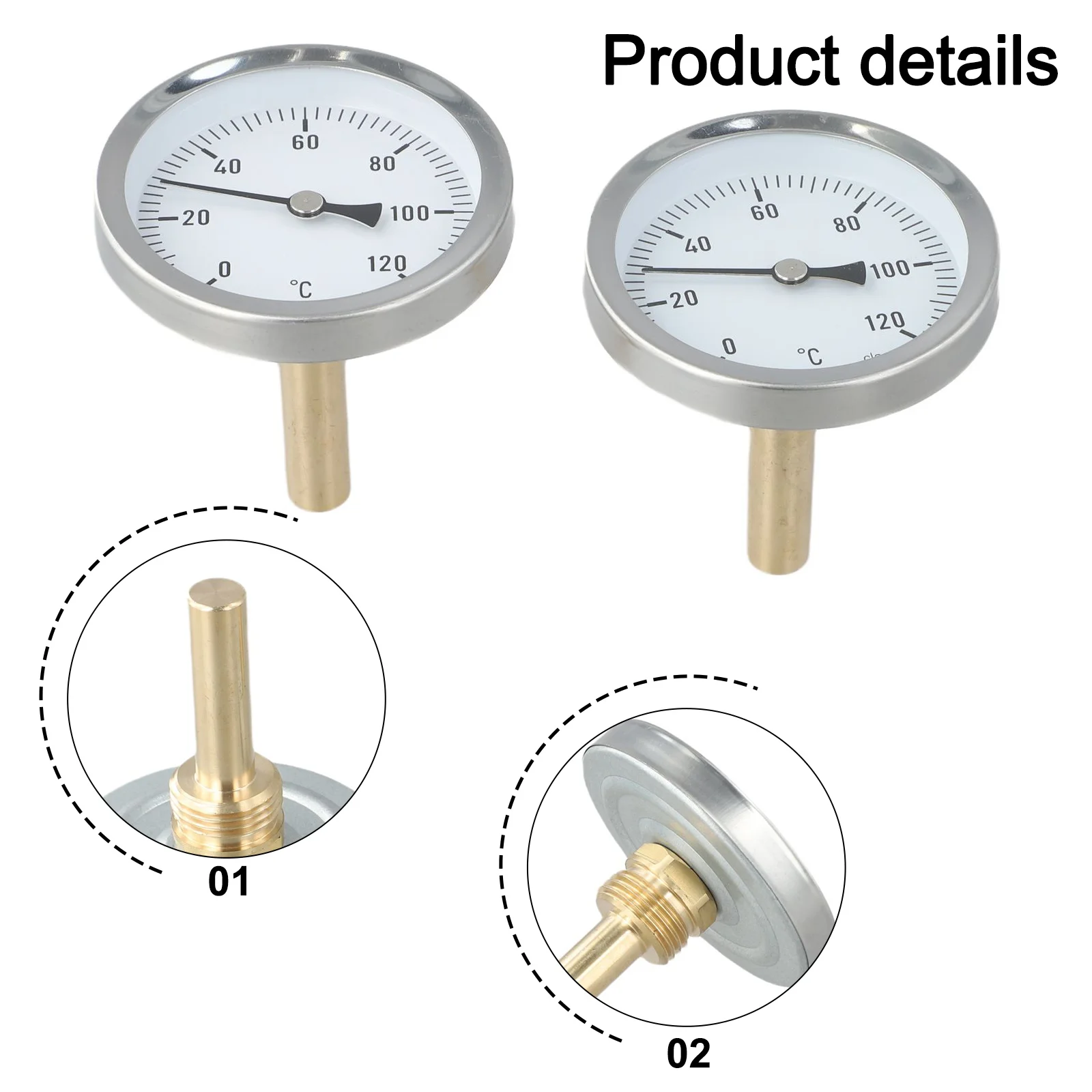 Boiler Thermometer Bimetal Thermometer Boiler Temperature Gauge Heating Long Service Life Stainless Steel Casing
Boiler Thermometer Bimetal Thermometer Boiler Temperature Gauge Heating Long Service Life Stainless Steel Casing