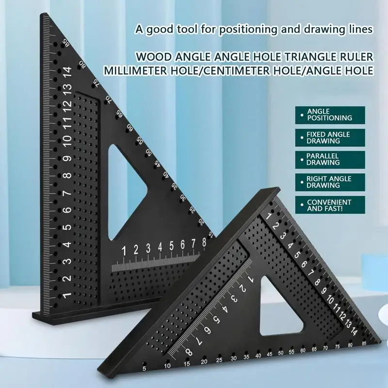 Framing Square Triangle Ruler Carpentry Tools Lightweight Multipurpose Measuring Tool Double-Scale Speed Square For Layout
Framing Square Triangle Ruler Carpentry Tools Lightweight Multipurpose Measuring Tool Double-Scale Speed Square For Layout
