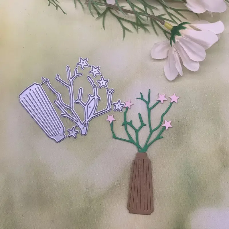 Металлические вырубные штампы и трафареты для скрапбукинга, декоративного тиснения и рукоделия: Звездные ветви в горшках
Металлические вырубные штампы и трафареты для скрапбукинга, декоративного тиснения и рукоделия: Звездные ветви в горшках