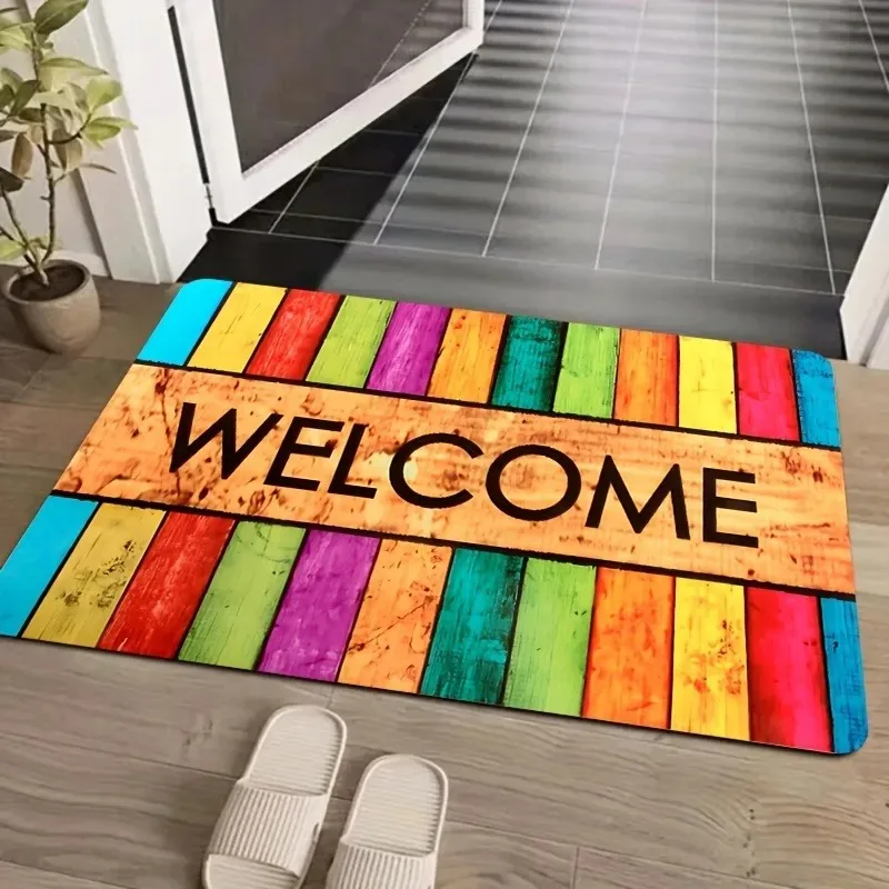 1PC Colorful Wooden Welcome Pattern Door Mats Kitchen Rug Non-Slip Pop Bathroom Rugs Bath Mat Carpet for Home Sink Laundry Decor
1PC Colorful Wooden Welcome Pattern Door Mats Kitchen Rug Non-Slip Pop Bathroom Rugs Bath Mat Carpet for Home Sink Laundry Decor