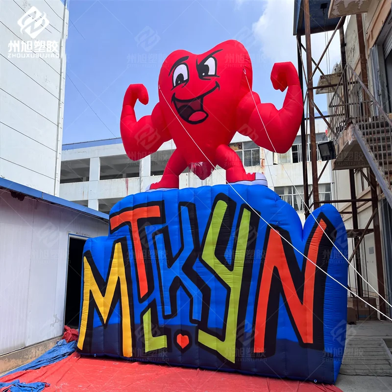 Holiday Decorations Inflatable Heart-shaped Cartoon logo Wall for Valentine's Day with blower Oxford cloth advertising decor
Holiday Decorations Inflatable Heart-shaped Cartoon logo Wall for Valentine's Day with blower Oxford cloth advertising decor