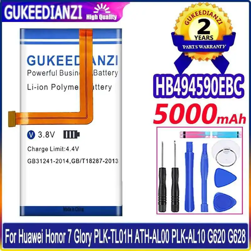 Для Huawei Honor 7 Glory Plk-TL01H Ath-AL00 Plk-AL10 G620 G628, надежный блок питания, аккумулятор для мобильного телефона HB494590EBC 5000 мАч
Для Huawei Honor 7 Glory Plk-TL01H Ath-AL00 Plk-AL10 G620 G628, надежный блок питания, аккумулятор для мобильного телефона HB494590EBC 5000 мАч