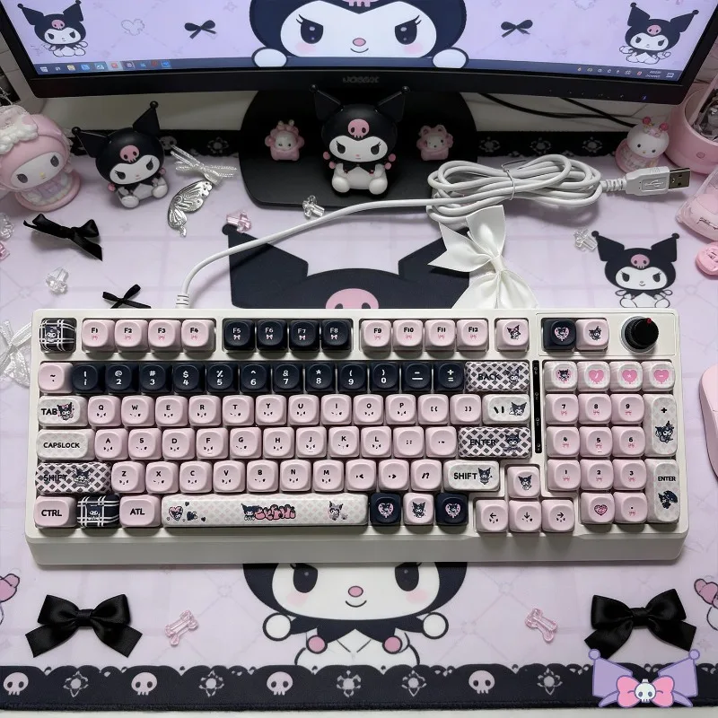 Kawaii Anime Kuromi Keyboard Cute Cartoon Custom Gaming Keyboard with Volume Knob Wired Full Size Keyboard
Kawaii Anime Kuromi Keyboard Cute Cartoon Custom Gaming Keyboard with Volume Knob Wired Full Size Keyboard