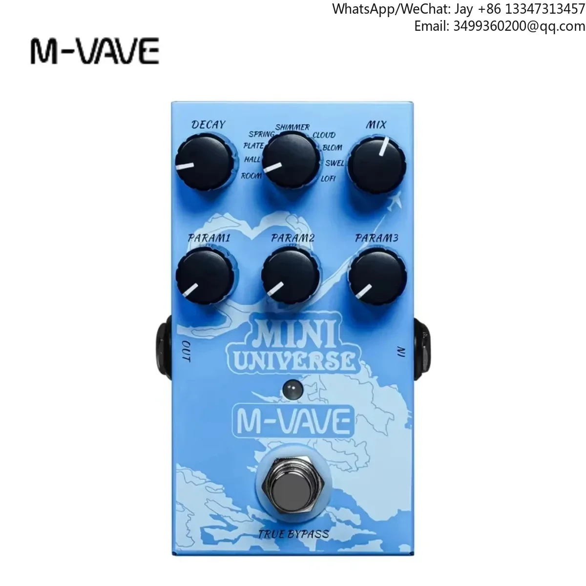 M-VAVE MINI-Universe Guitar Effect Pedal - 9 Modes Digital Reverb Pedal, Universal Digital Modeling Reverb Selection Effector
M-VAVE MINI-Universe Guitar Effect Pedal - 9 Modes Digital Reverb Pedal, Universal Digital Modeling Reverb Selection Effector