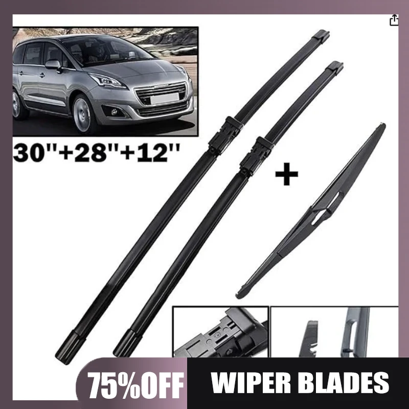 Suitable for Peugeot 5008 T87 2009-2016 front and rear wipers 5008 T85 30 inches + 28 inches + 12 inches
Suitable for Peugeot 5008 T87 2009-2016 front and rear wipers 5008 T85 30 inches + 28 inches + 12 inches