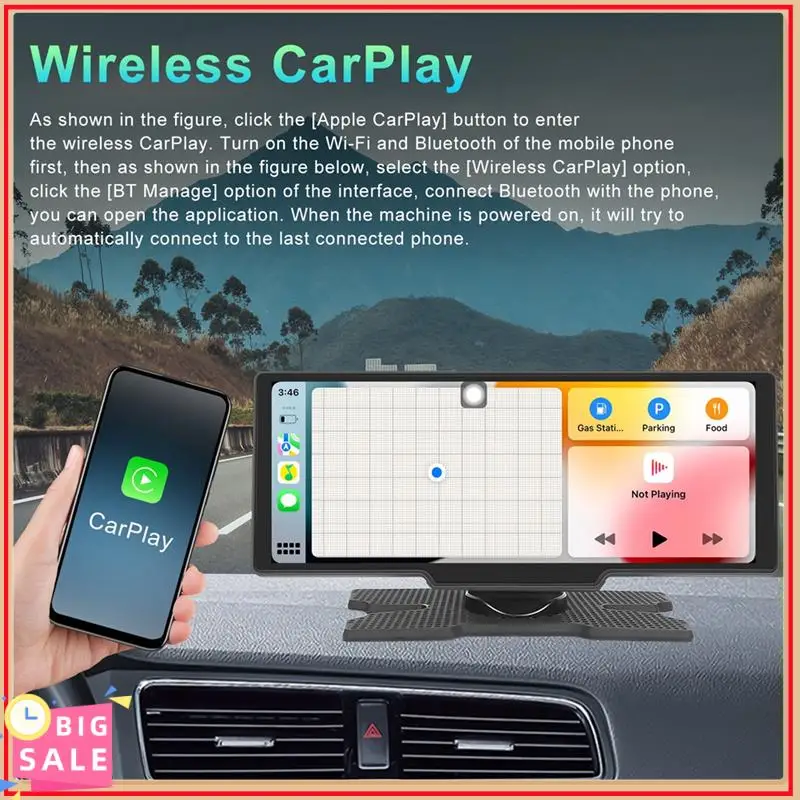 Exclusive Wireless Carplay Screen For Car, 10.26 Inch Portable Car Audio With Backup Camera, FM/GPS/AUX/Mirror Link/Android Auto
Exclusive Wireless Carplay Screen For Car, 10.26 Inch Portable Car Audio With Backup Camera, FM/GPS/AUX/Mirror Link/Android Auto