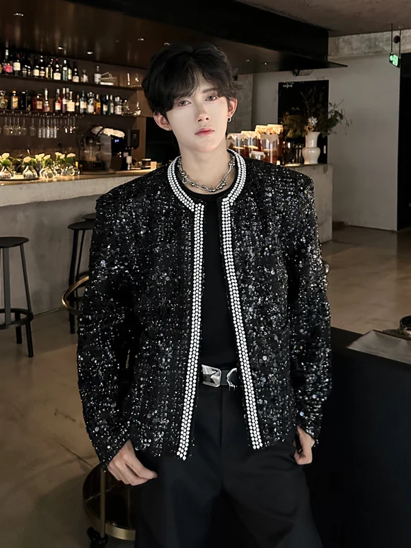 Мужской костюм Джейн с жемчужными пайетками, корейский костюм для выступлений, шерстяная верхняя одежда без воротника, свободная посадка, Yout...
Мужской костюм Джейн с жемчужными пайетками, корейский костюм для выступлений, шерстяная верхняя одежда без воротника, свободная посадка, Yout...