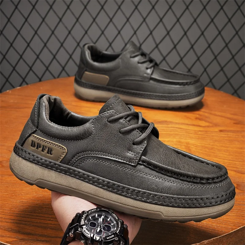 Flexible sole men business shoes formal casual leather shoes breathable upper anti slip for standing work daily activities
Flexible sole men business shoes formal casual leather shoes breathable upper anti slip for standing work daily activities