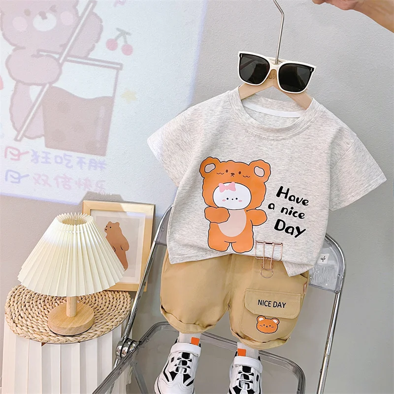 2024 Summer Children Clothing Sets Baby Boys Short Sleeved T Shirt Shorts Cartoon Kids Sportswear Toddler Infant Clothes Outfits
2024 Summer Children Clothing Sets Baby Boys Short Sleeved T Shirt Shorts Cartoon Kids Sportswear Toddler Infant Clothes Outfits