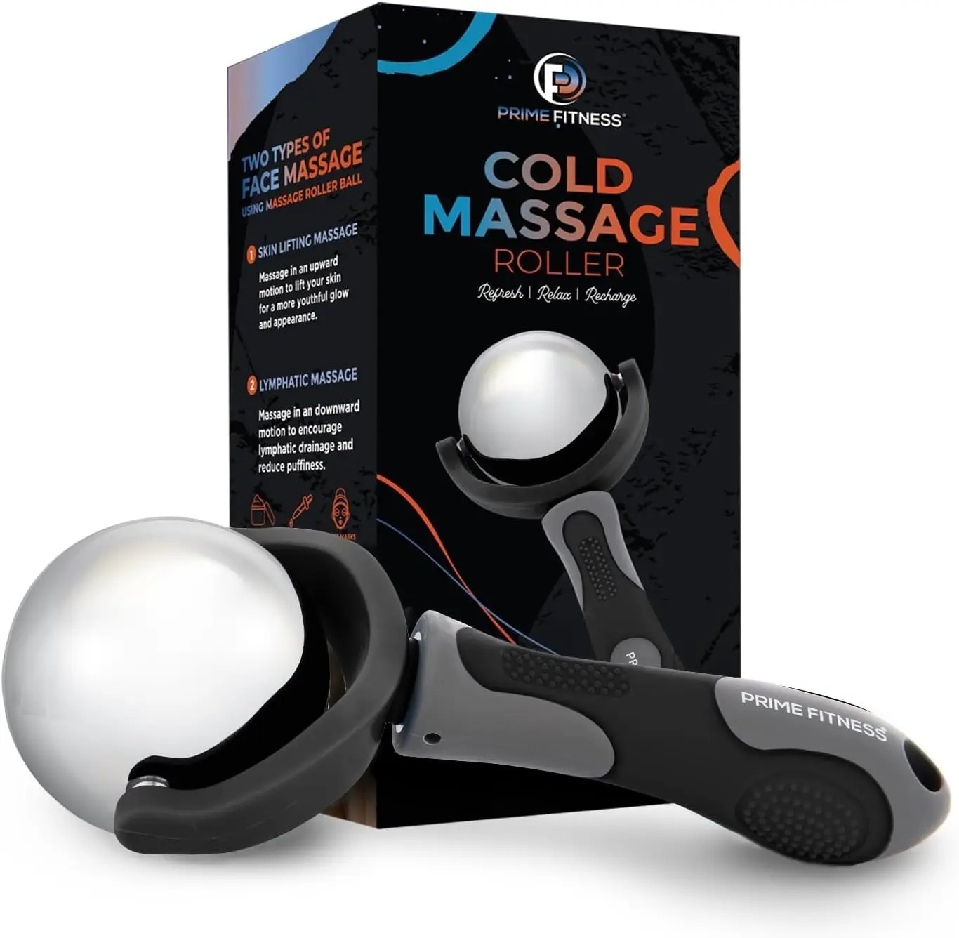 Cold Therapy Massage Roller Ball with Handle - Relieve Muscle Pain, Hot & Cold Use, Stainless Steel
Cold Therapy Massage Roller Ball with Handle - Relieve Muscle Pain, Hot & Cold Use, Stainless Steel