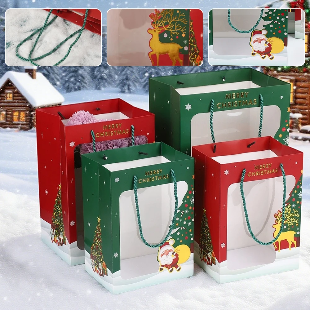 1/6pcs Merry Christmas Gift Bags Cardboard Santa Claus Snowman Handbag Xmas Party Supplies 2026 New Year Apple Gift Packaging
1/6pcs Merry Christmas Gift Bags Cardboard Santa Claus Snowman Handbag Xmas Party Supplies 2026 New Year Apple Gift Packaging