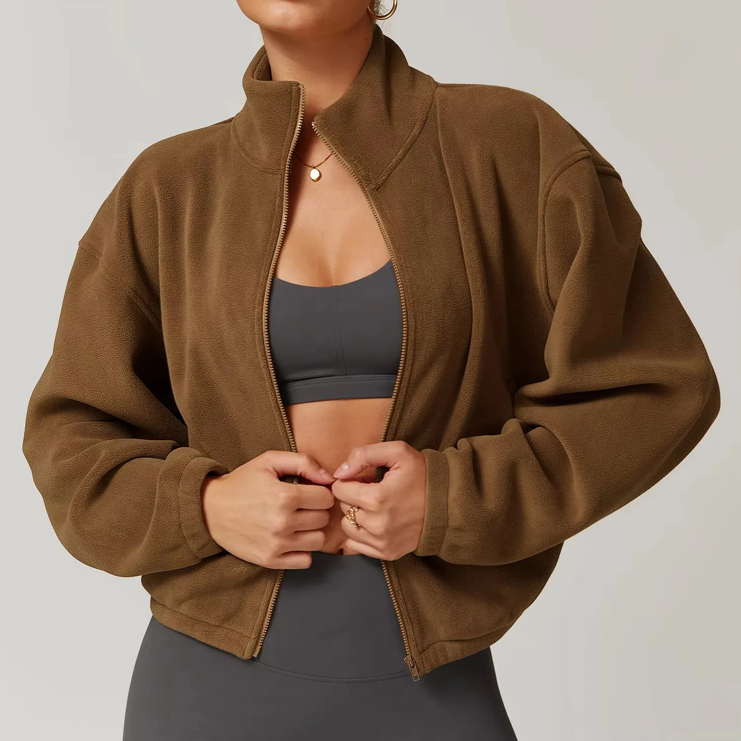 Yoga Long Sleeve Winter Lamb Wool Sports Jacket for Women's Outdoor Leisure Running Long Sleeved Top Thick and Warm Yoga Jacket
Yoga Long Sleeve Winter Lamb Wool Sports Jacket for Women's Outdoor Leisure Running Long Sleeved Top Thick and Warm Yoga Jacket