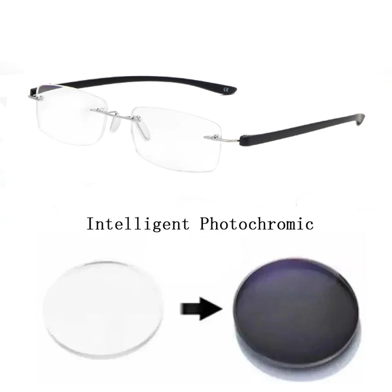 Unisex Rimless Photochromic Myopia Sunglasses Fashion Women Outdoor Nearsighted Shades Eyeglasses Men Shortsighted Glasses N5
Unisex Rimless Photochromic Myopia Sunglasses Fashion Women Outdoor Nearsighted Shades Eyeglasses Men Shortsighted Glasses N5