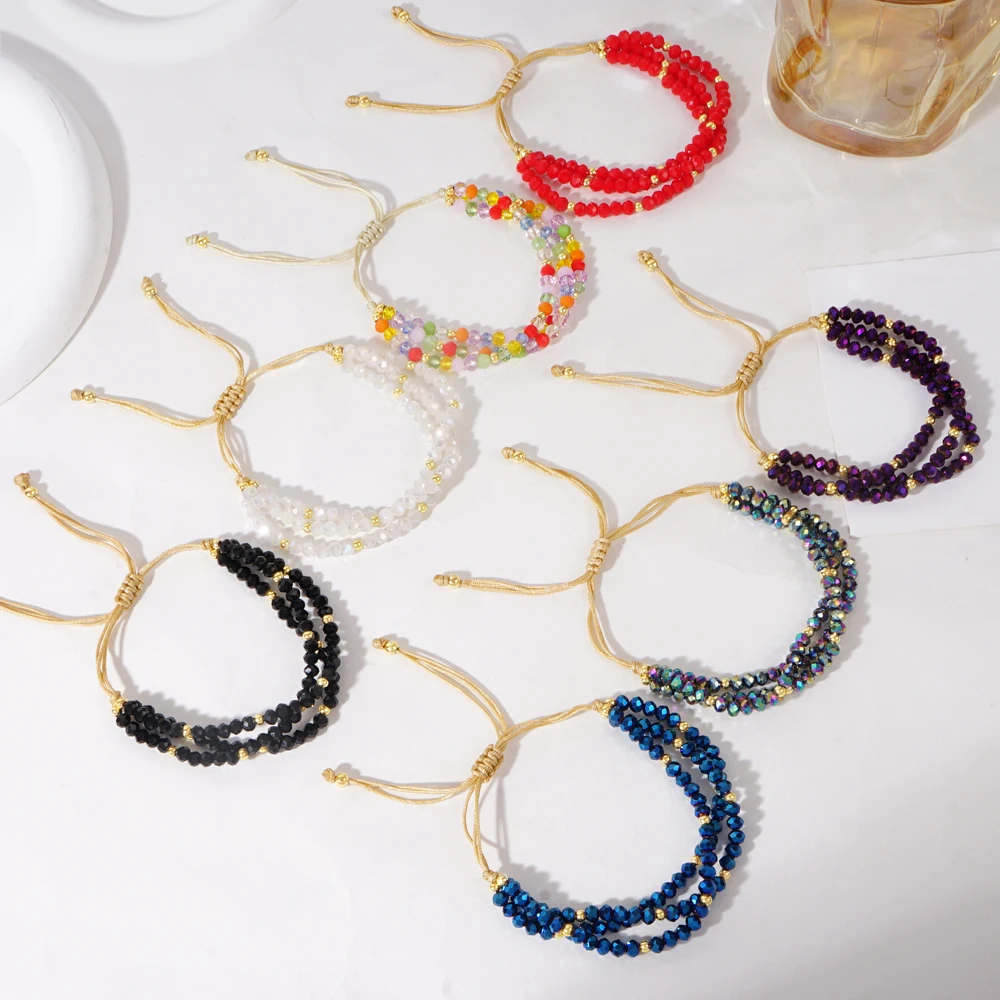1PC Multi-Layer Crystal Beads Bracelets Energy Healing Beaded Boho Handmade Fashion Gifts Hawaii Holiday Trendy For Women
1PC Multi-Layer Crystal Beads Bracelets Energy Healing Beaded Boho Handmade Fashion Gifts Hawaii Holiday Trendy For Women