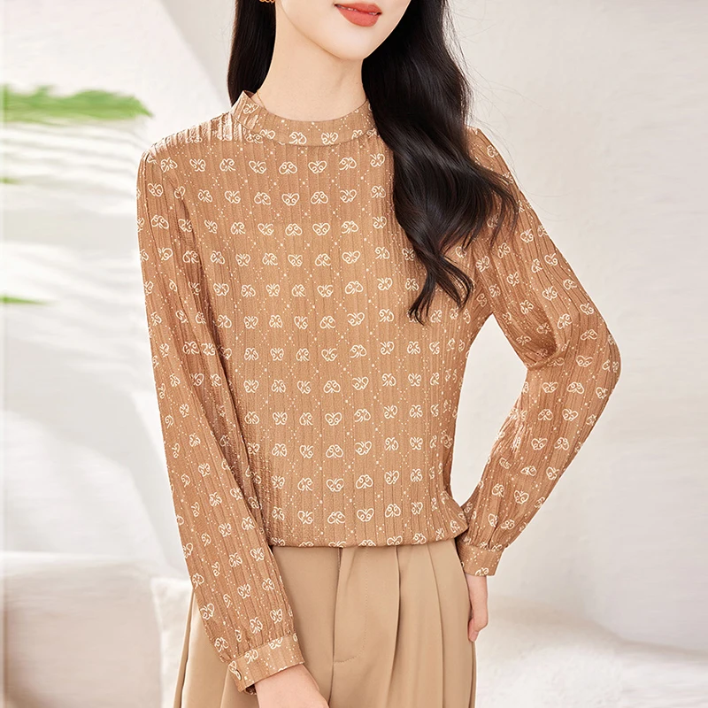 New Real Silk Women's Butterfly Print Shirt Long Sleeve Elegant Shirts Vintage Blouses For Women Loose Tops Fashion Blouse
New Real Silk Women's Butterfly Print Shirt Long Sleeve Elegant Shirts Vintage Blouses For Women Loose Tops Fashion Blouse