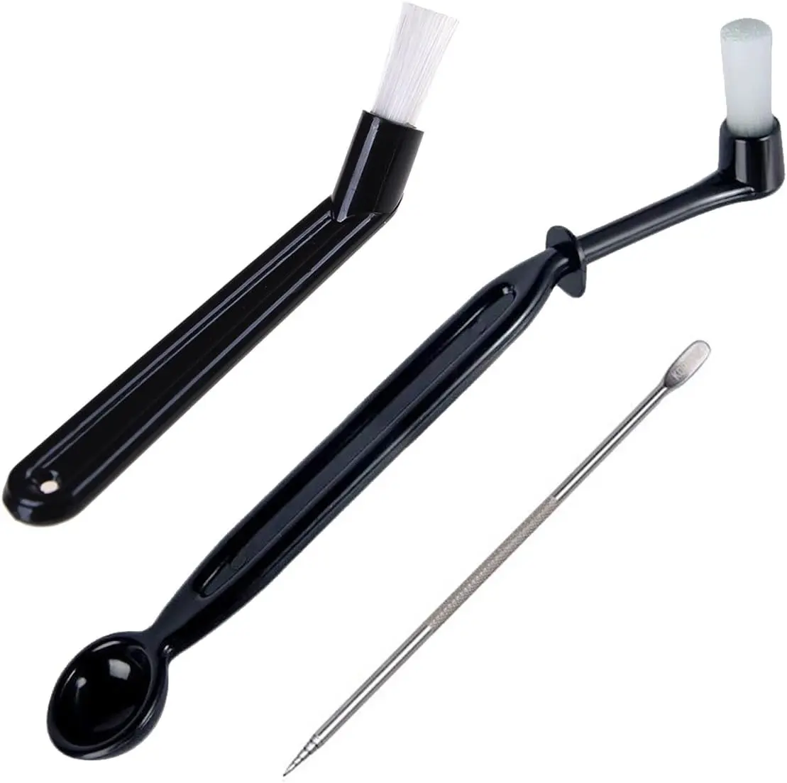 Coffee Machine Cleaning Brush Set with Spoon for Espresso Group Head, 3 Pack, Black
Coffee Machine Cleaning Brush Set with Spoon for Espresso Group Head, 3 Pack, Black
