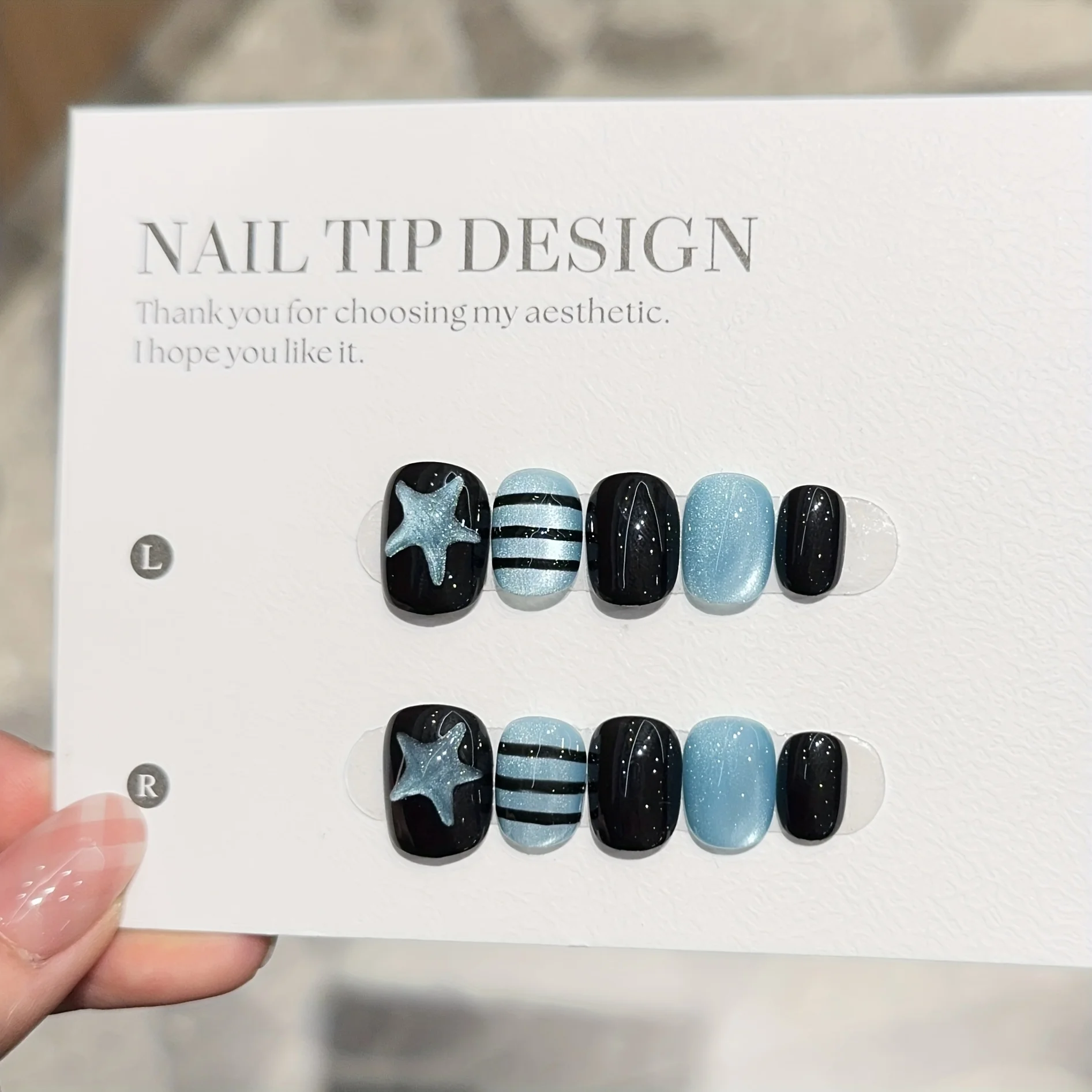 10pcs Handmade Press on Nails Star Cat Eye Star Blue Buck Full Coverage Nail Pieces for Women&Girls Detachable Wearable Nail
10pcs Handmade Press on Nails Star Cat Eye Star Blue Buck Full Coverage Nail Pieces for Women&Girls Detachable Wearable Nail