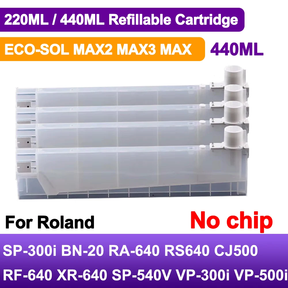 4 шт. 440 мл MAX2 MAX3 MAX ECO-SOL пустой сменный картридж для Roland BN-20 FJ-740 540K VP540 VP-300i VP-500i SJ-745 RE-640
4 шт. 440 мл MAX2 MAX3 MAX ECO-SOL пустой сменный картридж для Roland BN-20 FJ-740 540K VP540 VP-300i VP-500i SJ-745 RE-640