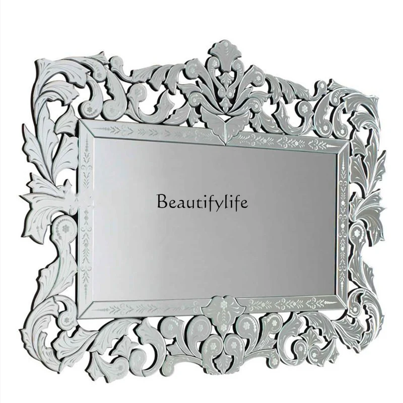 Carved wall-mounted decorative mirror, enigma mirror, neoclassical decoration
Carved wall-mounted decorative mirror, enigma mirror, neoclassical decoration