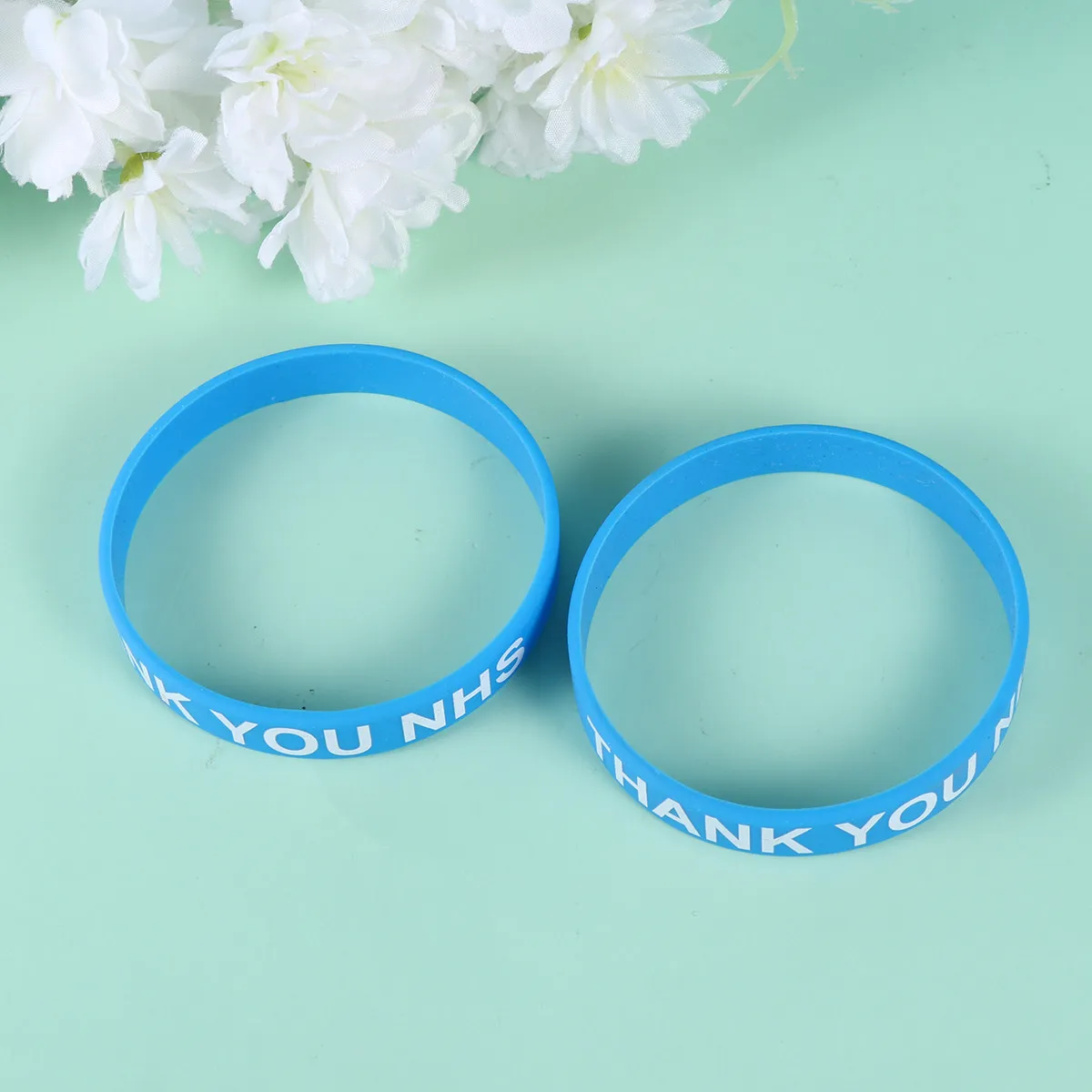 2Pcs Silicone Thank You Wrist Straps Sky Blue Decorative Soft Comfortable Colorful Wristbands Wrist Straps Silicone
2Pcs Silicone Thank You Wrist Straps Sky Blue Decorative Soft Comfortable Colorful Wristbands Wrist Straps Silicone