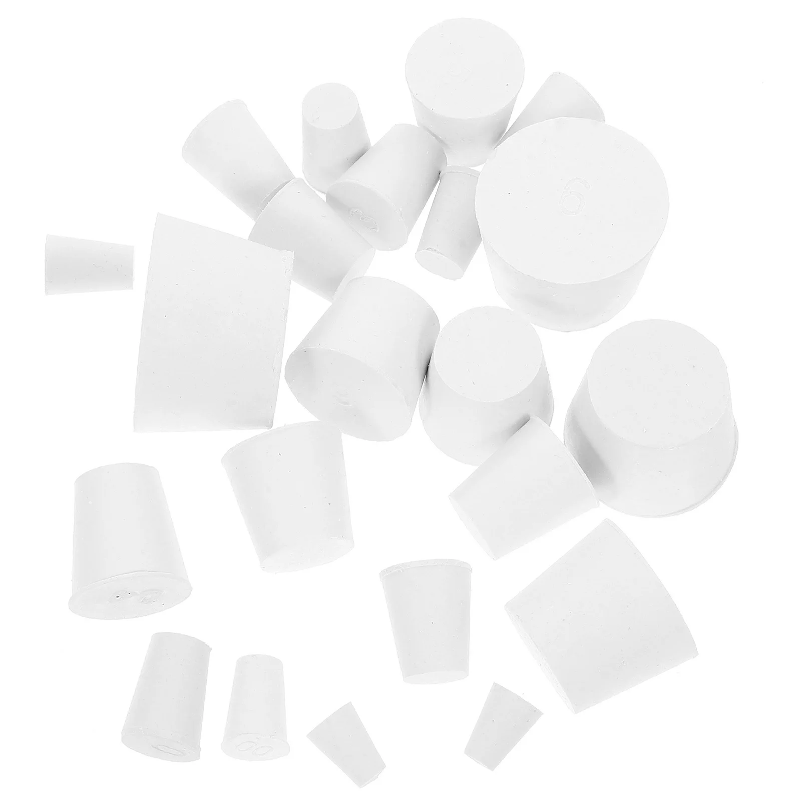 22pcs White Solid Rubber Stoppers 000#-10# Lab Test Tubes Sealing Plugs Bungs Flask Taper Design Compact Storage
22pcs White Solid Rubber Stoppers 000#-10# Lab Test Tubes Sealing Plugs Bungs Flask Taper Design Compact Storage