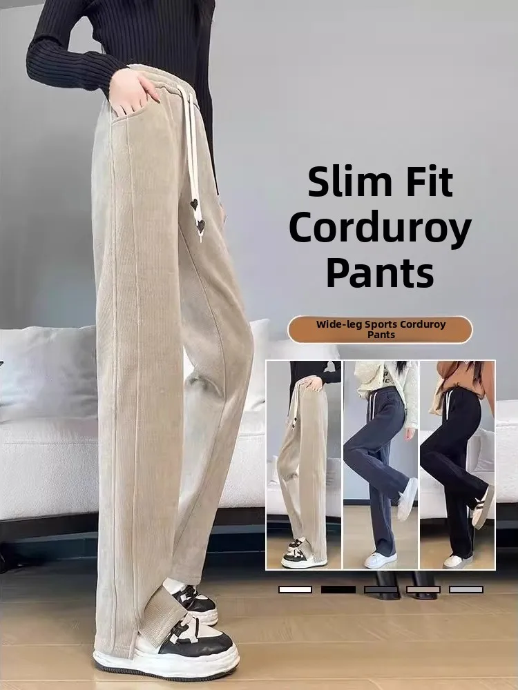 Thickened Fleece Warm Wide Leg Pants Women's Casual Autumn Winter New Style Loose Lamb Velvet Narrow Version Pants
Thickened Fleece Warm Wide Leg Pants Women's Casual Autumn Winter New Style Loose Lamb Velvet Narrow Version Pants