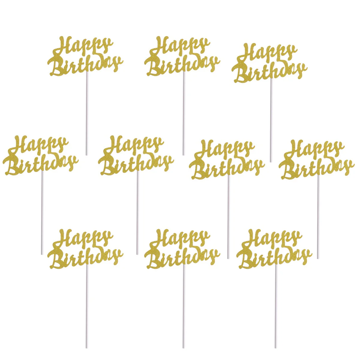 10 Pcs Birthday Cake Topper Decorations Branded Headlights Cupcake Glitter Confetti
10 Pcs Birthday Cake Topper Decorations Branded Headlights Cupcake Glitter Confetti