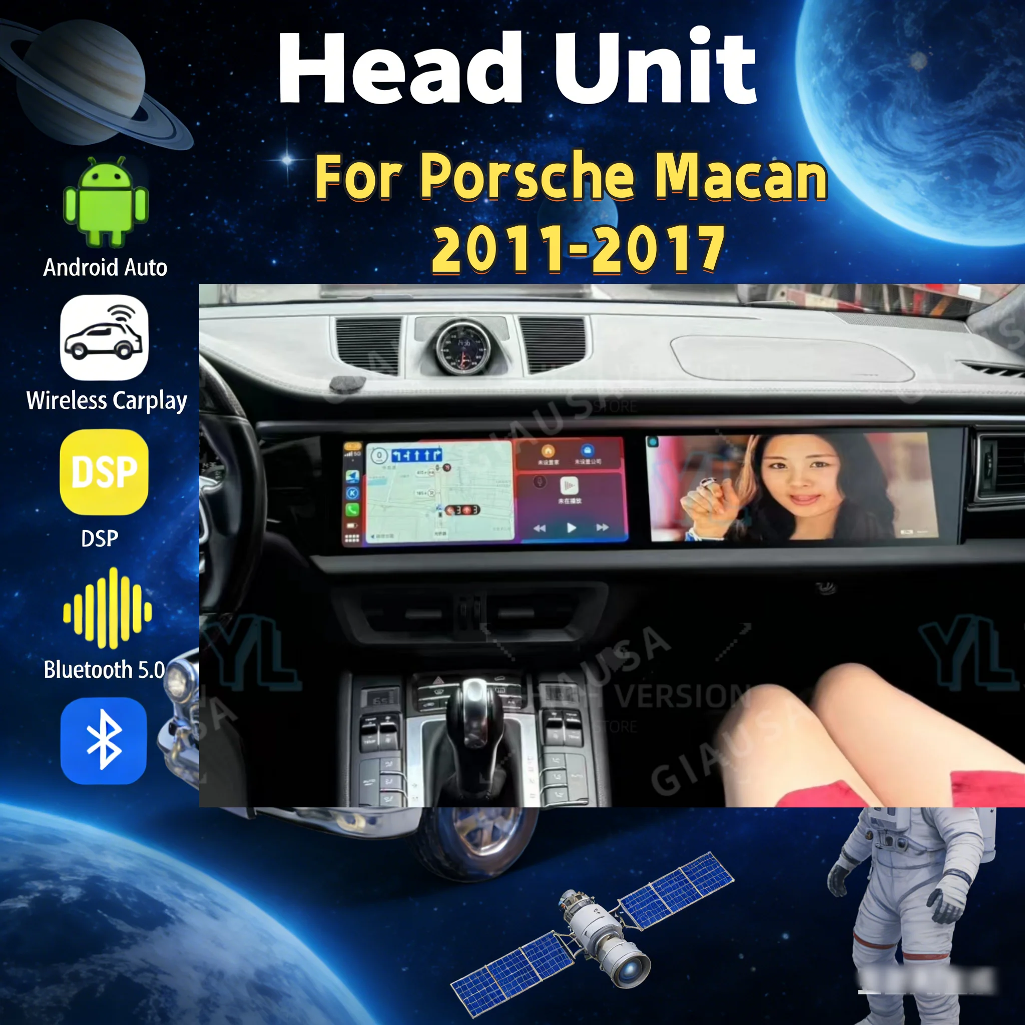 4G For Porsche Macan 2011-2017 Dual Screen Car GPS Multimedia Video Player Radio Head Unit Carplay Android 13 12.3+12.3inch BT
4G For Porsche Macan 2011-2017 Dual Screen Car GPS Multimedia Video Player Radio Head Unit Carplay Android 13 12.3+12.3inch BT