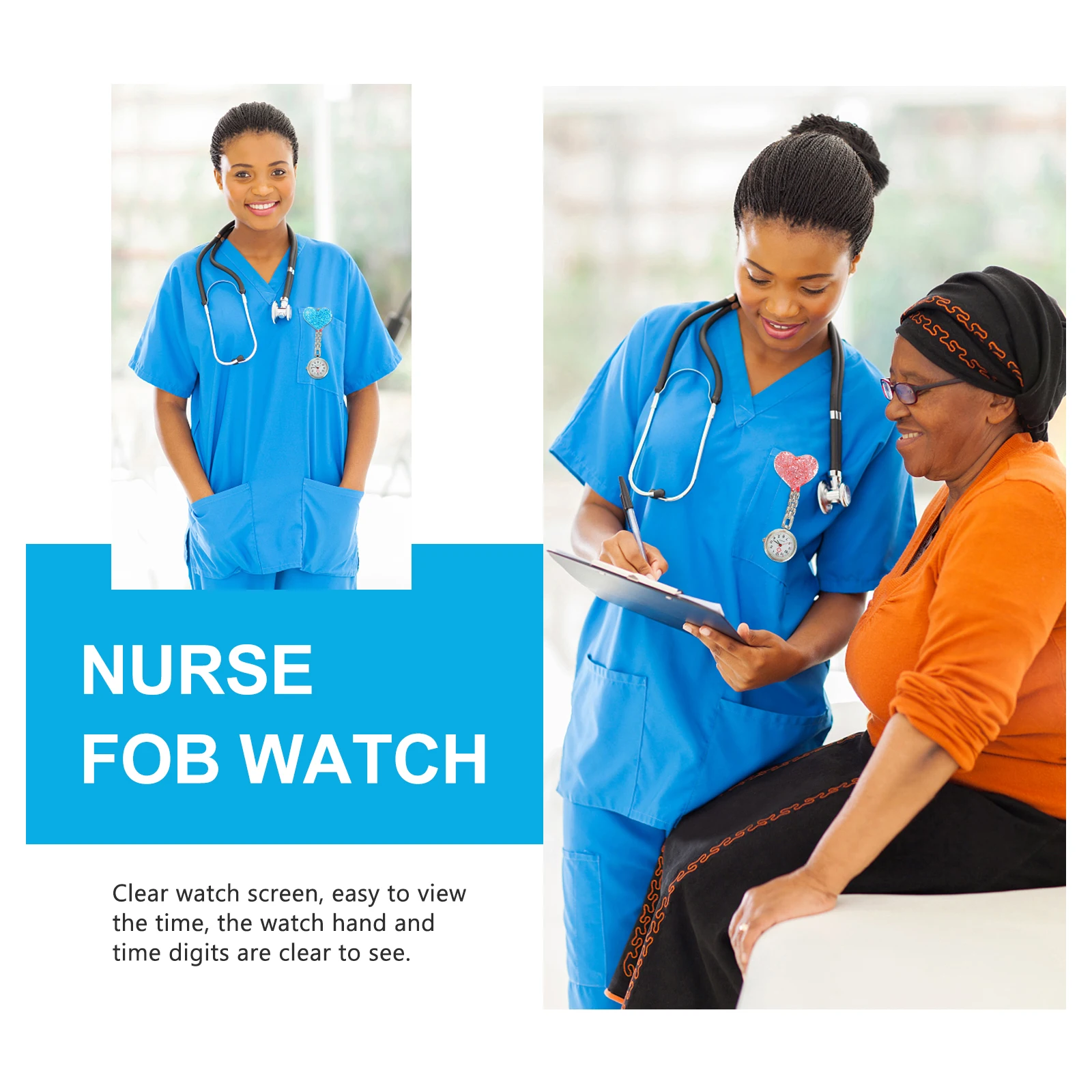 2pcs Heart Crystal Pendant For Nurses Clip-On Timepiece Nursing Chest Watch Women Hanging Nurse Watch
2pcs Heart Crystal Pendant For Nurses Clip-On Timepiece Nursing Chest Watch Women Hanging Nurse Watch