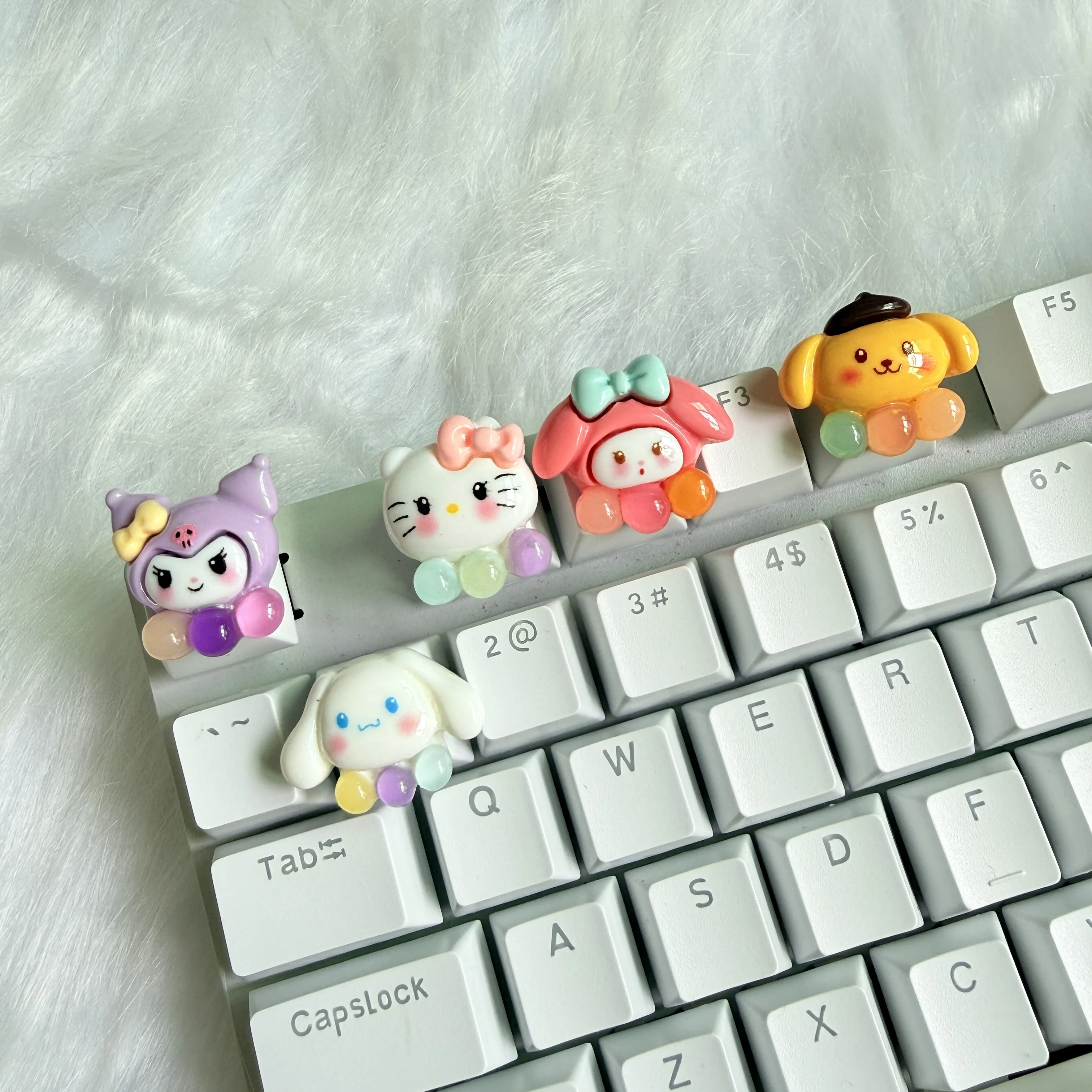 DIY Cartoon Personalized Keycap Cute KT Key Caps for Cherry Switch Mechanical Keyboard Customizable Key Decoration Gift
