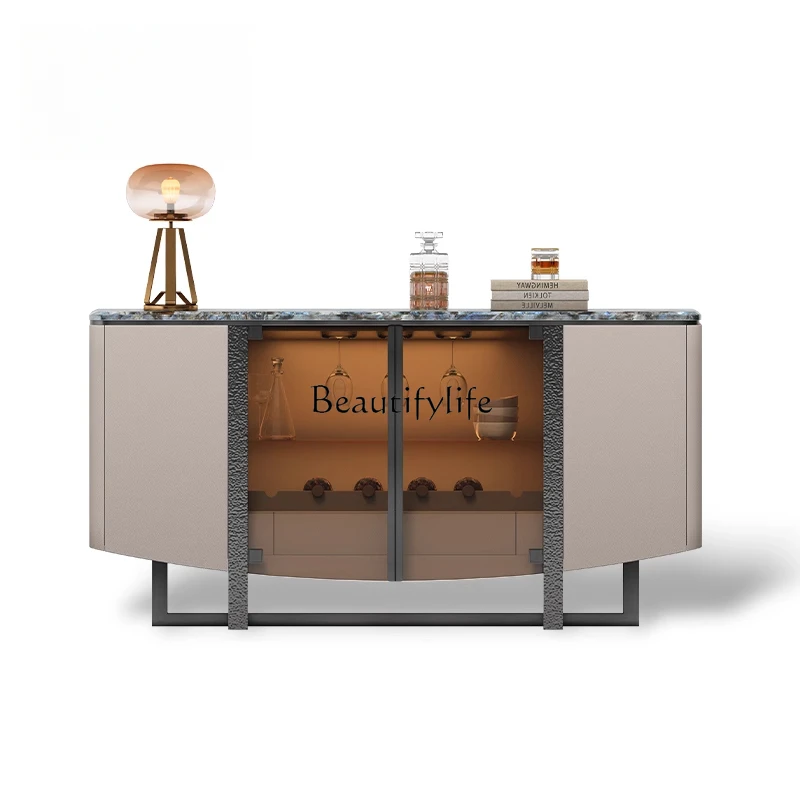 Minimalist light luxury dining side cabinet high-end custom marble leather locker
Minimalist light luxury dining side cabinet high-end custom marble leather locker