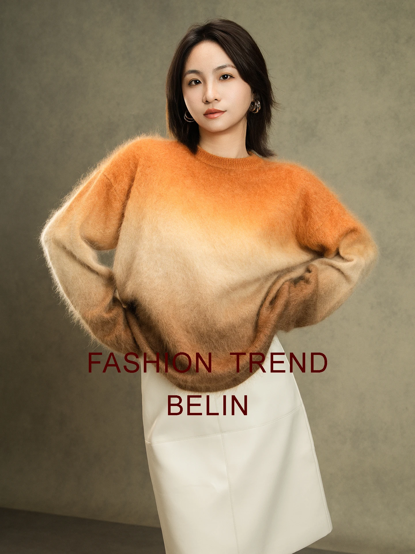Faionable adient Color Woolen Knitted Sweater Women's Pull over Long Sve V-Ne Mid-Length Casual Comfortable Fit Sweater
Faionable adient Color Woolen Knitted Sweater Women's Pull over Long Sve V-Ne Mid-Length Casual Comfortable Fit Sweater