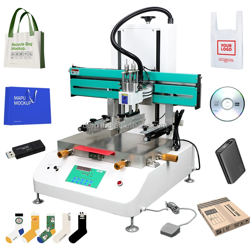 DELIOU 3050 Tabletop Semi Automatic Silk Screen Printing Machine Cheap Price with Vacuum Working Table for Card
DELIOU 3050 Tabletop Semi Automatic Silk Screen Printing Machine Cheap Price with Vacuum Working Table for Card