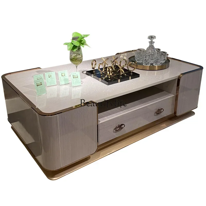 ld 38 Italian light luxury coffee table villa suite modern all solid wood living room tea table
ld 38 Italian light luxury coffee table villa suite modern all solid wood living room tea table
