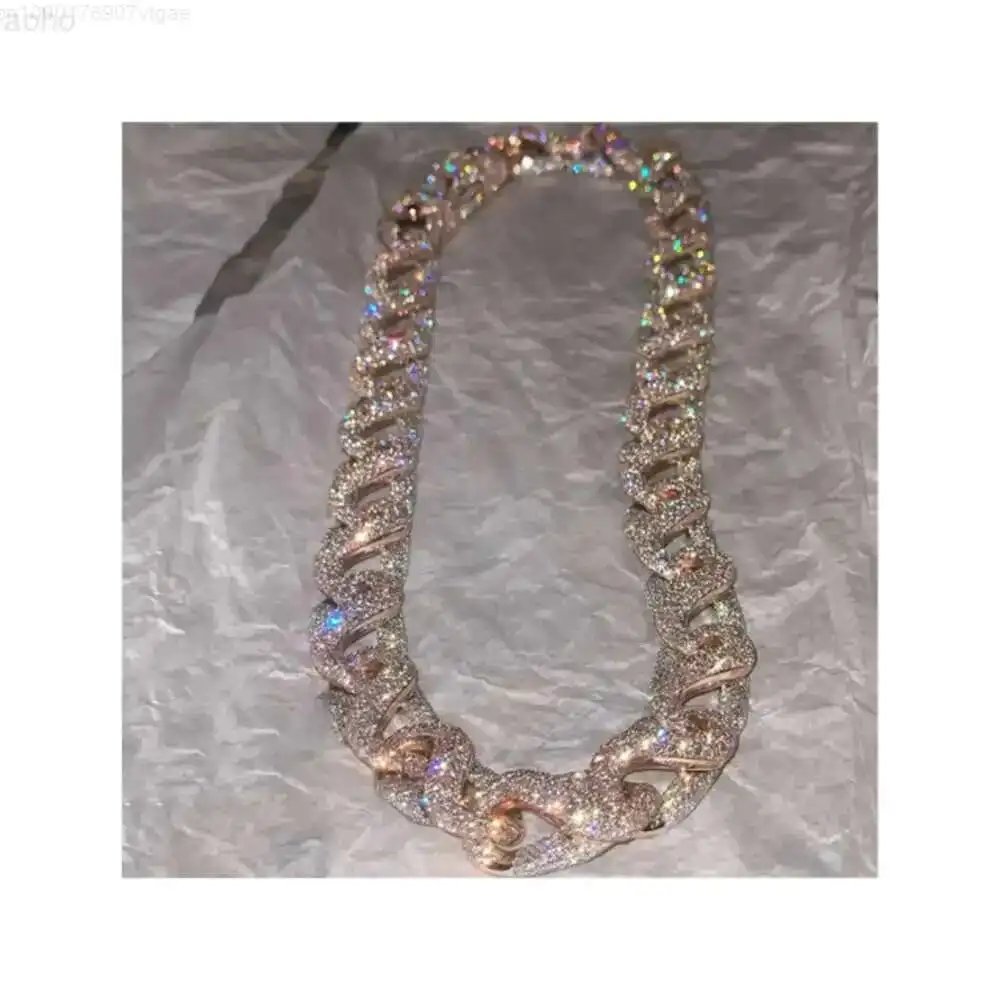 18mm Miami Cuban Link Chain Vvs Moissanite Diamond Stubbed 925 Sterling Silver Rose Gold Plated 18-24
18mm Miami Cuban Link Chain Vvs Moissanite Diamond Stubbed 925 Sterling Silver Rose Gold Plated 18-24