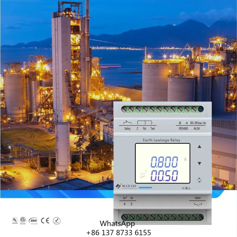 85-265V AC DC Earth Fault Relay For Oil Gas Cement Steel Plants
85-265V AC DC Earth Fault Relay For Oil Gas Cement Steel Plants