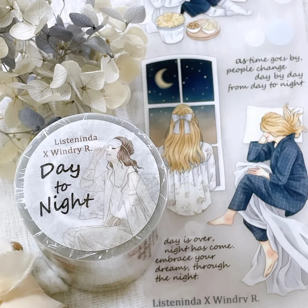Listenida x Windry Day To Night Washi PET Tape for Card Making Planner DIY Decorative Sticker
Listenida x Windry Day To Night Washi PET Tape for Card Making Planner DIY Decorative Sticker