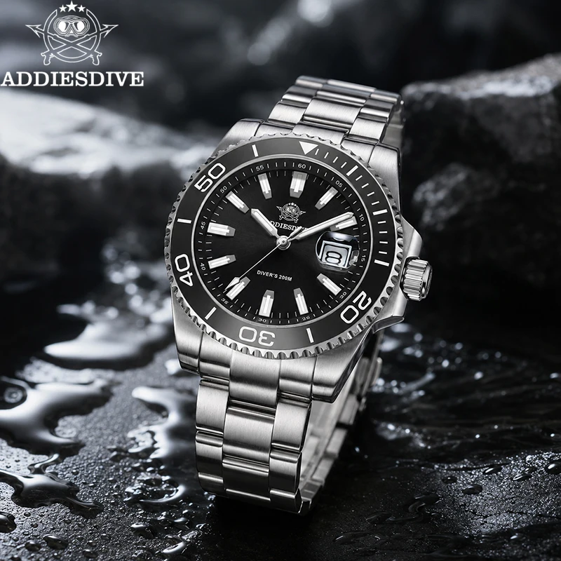 ADDIESDIVE 41mm Men's Quartz Dive Watch 200m Waterproof Super Luminous Wristwatch Ceramic Bezel Calendar 316L Steel Watches Male
ADDIESDIVE 41mm Men's Quartz Dive Watch 200m Waterproof Super Luminous Wristwatch Ceramic Bezel Calendar 316L Steel Watches Male