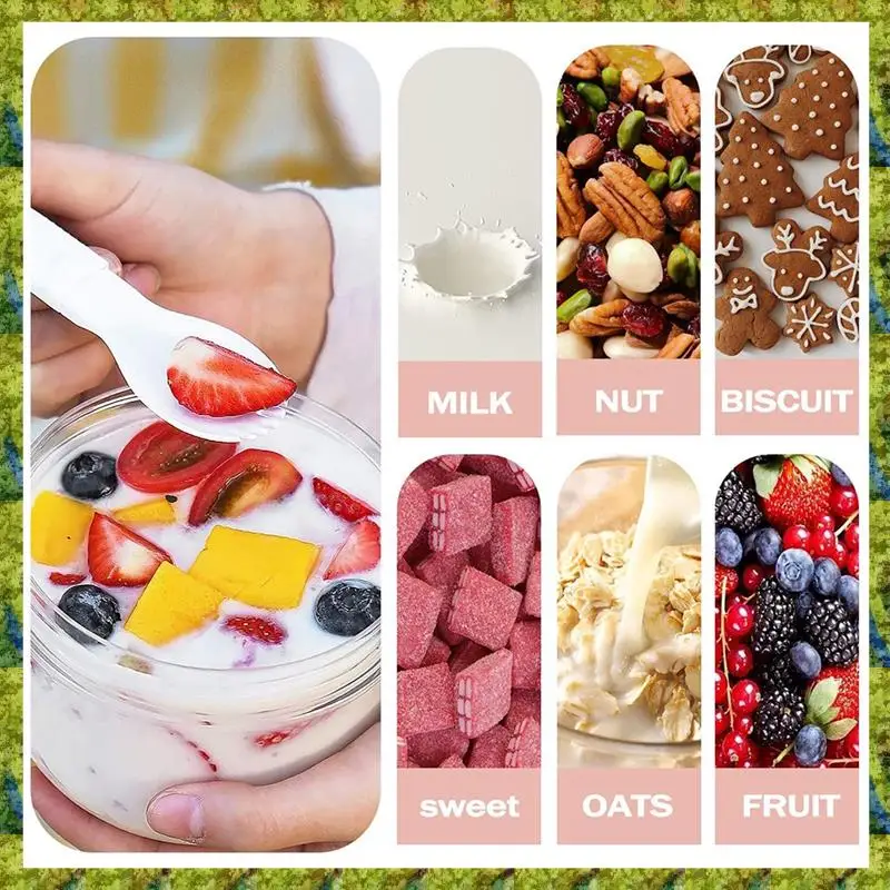 UISN 600Ml Portable Breakfast Cup Multifunction Transparent Overnight Oat Food Container With Lid And Spoon
UISN 600Ml Portable Breakfast Cup Multifunction Transparent Overnight Oat Food Container With Lid And Spoon