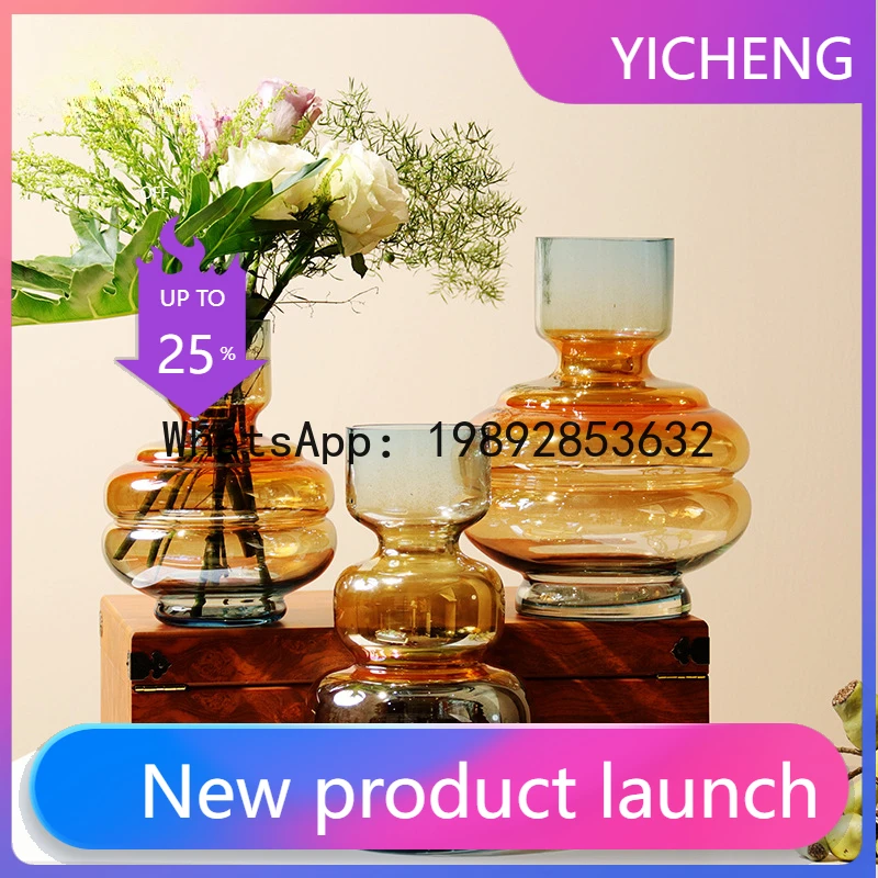 Glass Vase Gradient Color Clear Glass Bottles Flower Arrangement Accessories Hydroponics Terrarium Flower Vase Home Decoration
Glass Vase Gradient Color Clear Glass Bottles Flower Arrangement Accessories Hydroponics Terrarium Flower Vase Home Decoration