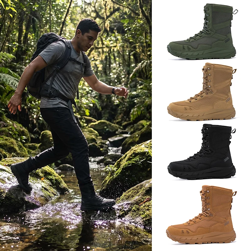 Men New Tactical Boots Breathable Outdoor Waterproof Ultrallight Training Male Army Boots Rapid Response Lace Up Safety Work
Men New Tactical Boots Breathable Outdoor Waterproof Ultrallight Training Male Army Boots Rapid Response Lace Up Safety Work