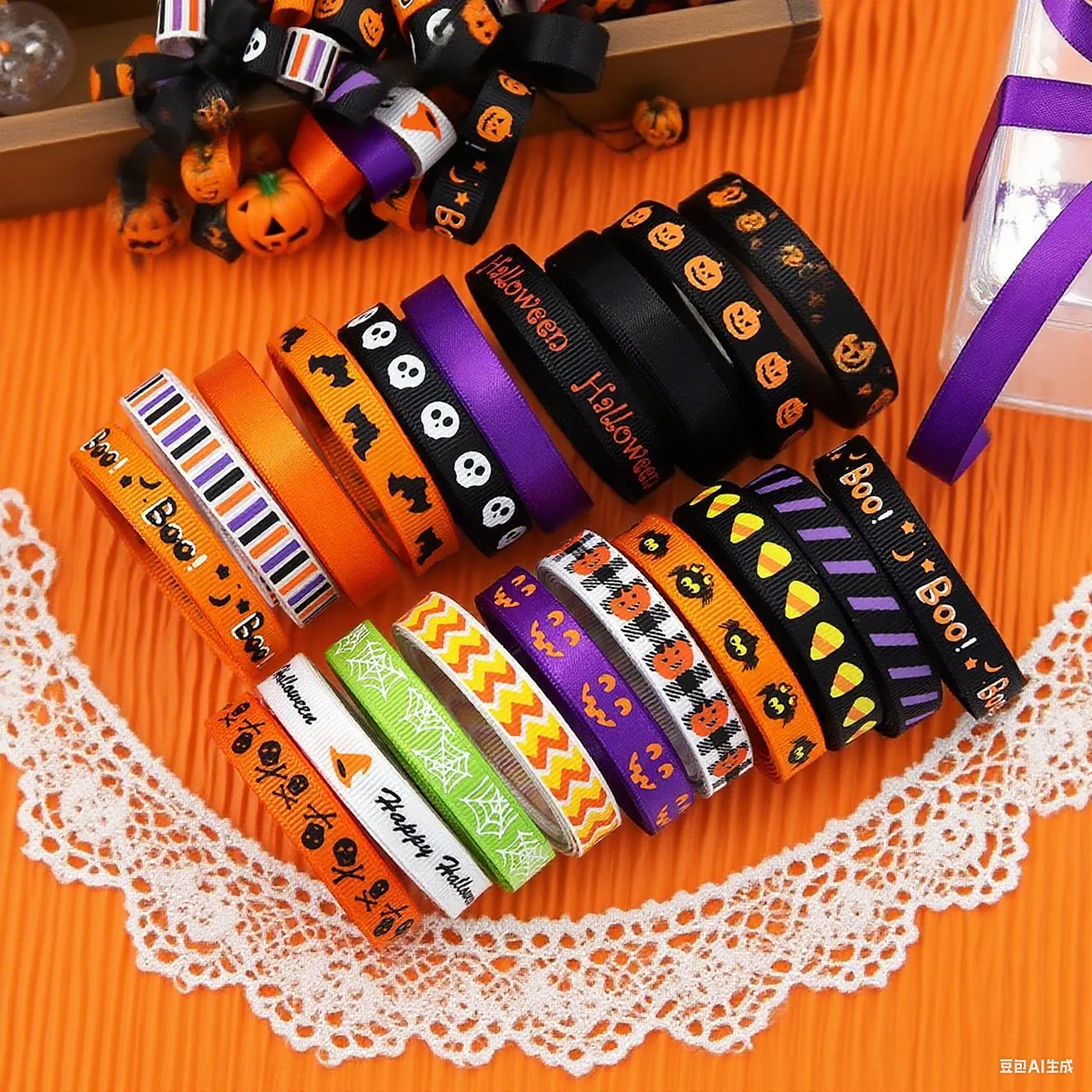 4.5M Halloween ribbon Skull Spider Grosgrain Satin Ribbon Holiday Party Gift Wrapping Festival Wristband DIY Jewelry Accessory
4.5M Halloween ribbon Skull Spider Grosgrain Satin Ribbon Holiday Party Gift Wrapping Festival Wristband DIY Jewelry Accessory