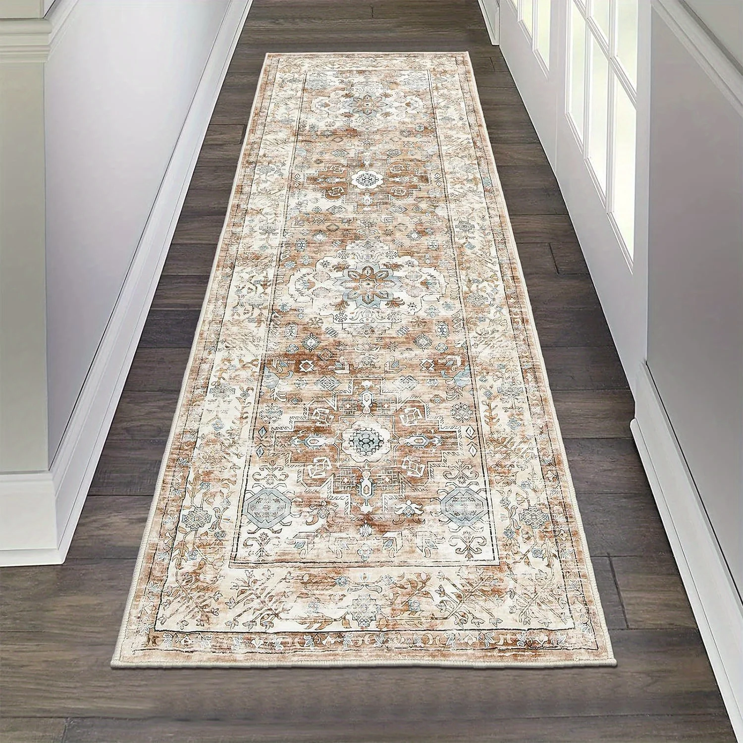 Hallway rug, washable Bohemian-style rug with rubber backing, perfect for hallways, rustic-style rug
Hallway rug, washable Bohemian-style rug with rubber backing, perfect for hallways, rustic-style rug