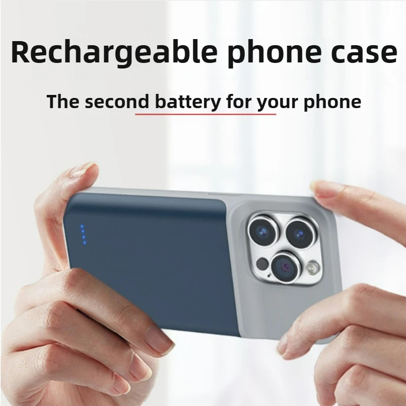 Magnetic Wireless Battery Charger Case for IPhone 15 Series Power Case for Magsafe Charging Cover Power Bank Battery Pack
Magnetic Wireless Battery Charger Case for IPhone 15 Series Power Case for Magsafe Charging Cover Power Bank Battery Pack