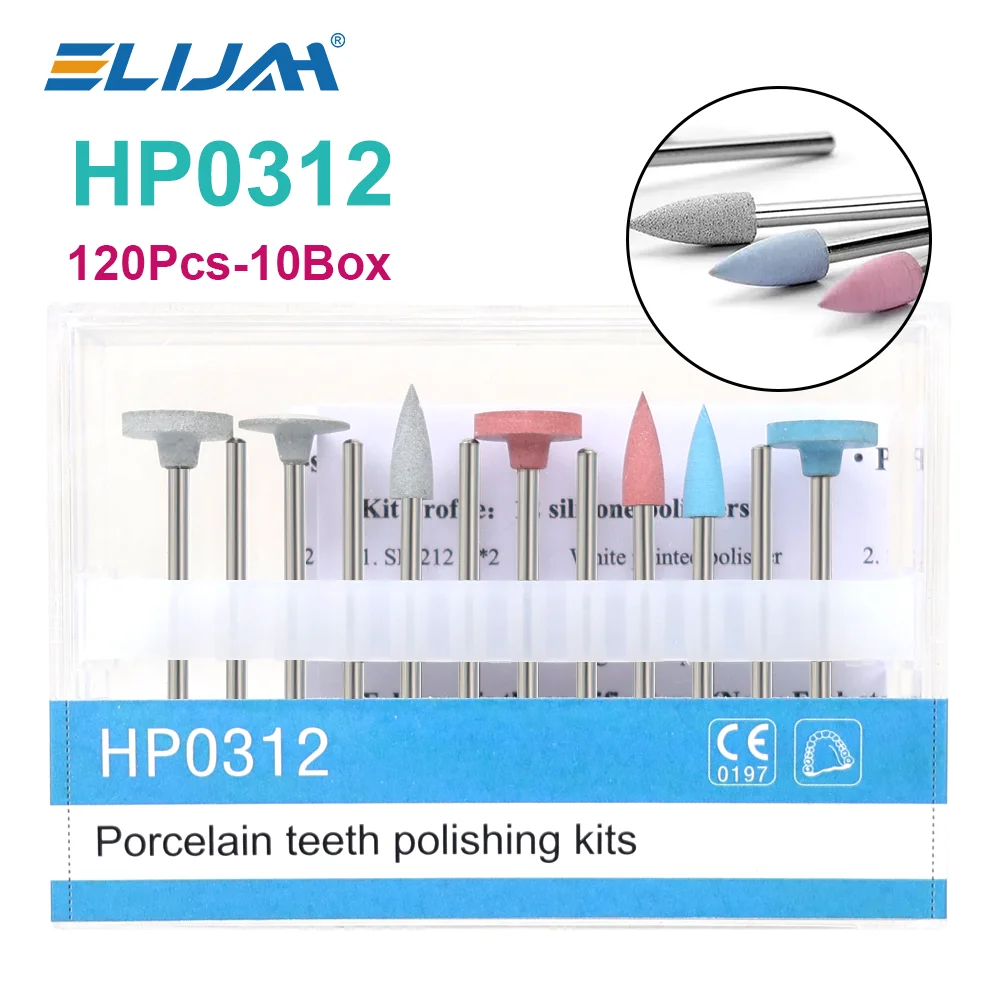 ELIJAH 120Pcs/10Box HP0312 Dental Porcelain Teeth Polishing Kit for Low Speed Handpiece 3-Step Polishing Burs Dental Clinic
ELIJAH 120Pcs/10Box HP0312 Dental Porcelain Teeth Polishing Kit for Low Speed Handpiece 3-Step Polishing Burs Dental Clinic