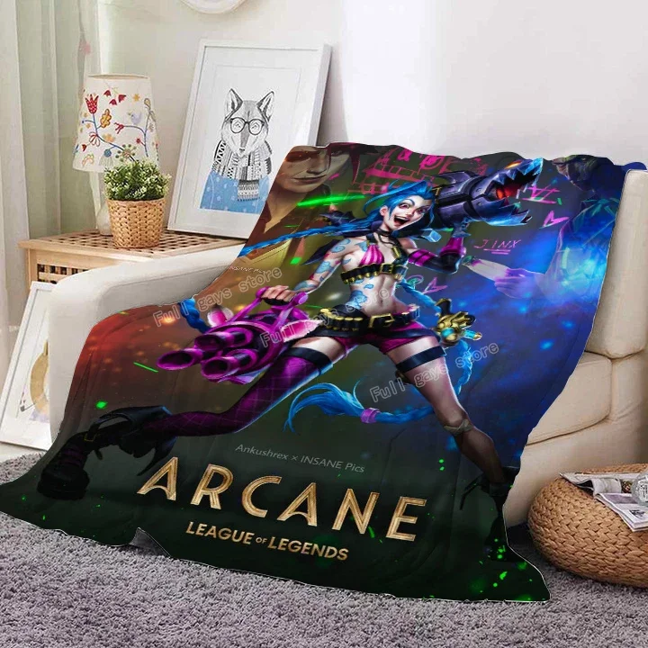 League of Legends Arcane Throws Woollen Blanket Adults Children Bedroom Living Room Decor Travel Camping Warm Winter Accessories
League of Legends Arcane Throws Woollen Blanket Adults Children Bedroom Living Room Decor Travel Camping Warm Winter Accessories